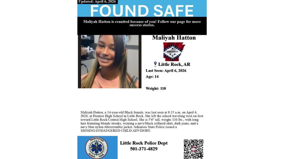 14-Year-Old Maliyah Hatton Found Safe After Going Missing in Little ...