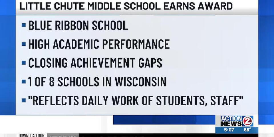 Eight Wisconsin schools, including Little Chute Middle School, honored ...