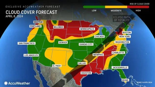 Total solar eclipse cloud forecast: Will clouds spoil your view ...
