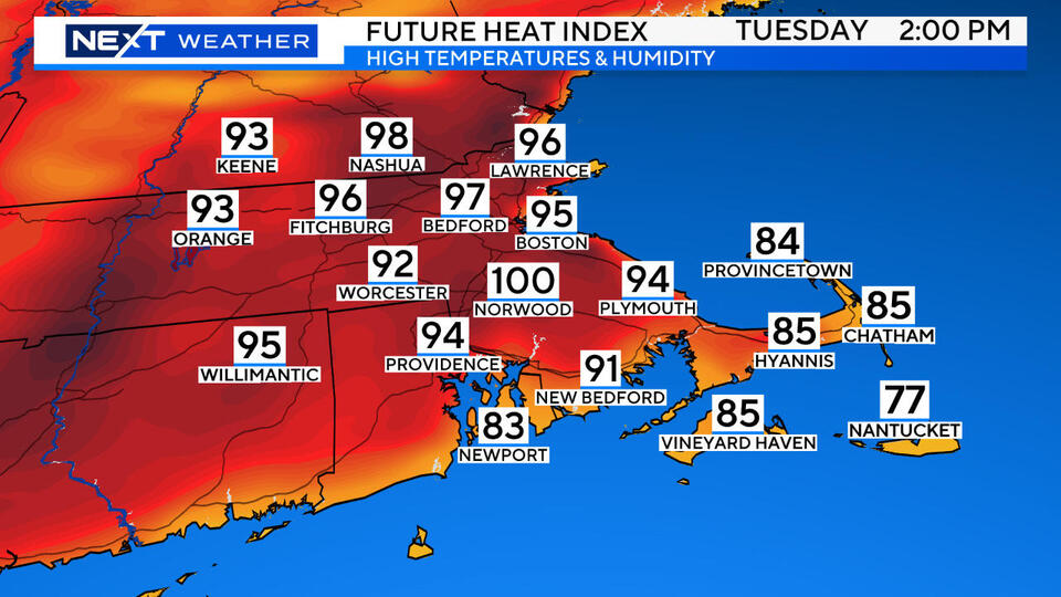 Dangerous heat will make it feel like 100 degrees Monday and Tuesday ...
