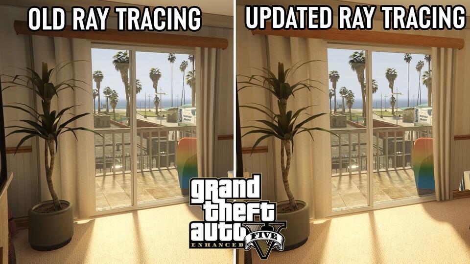 GTA V Enhanced Updated vs Original Ray Tracing Comparison Shows Major