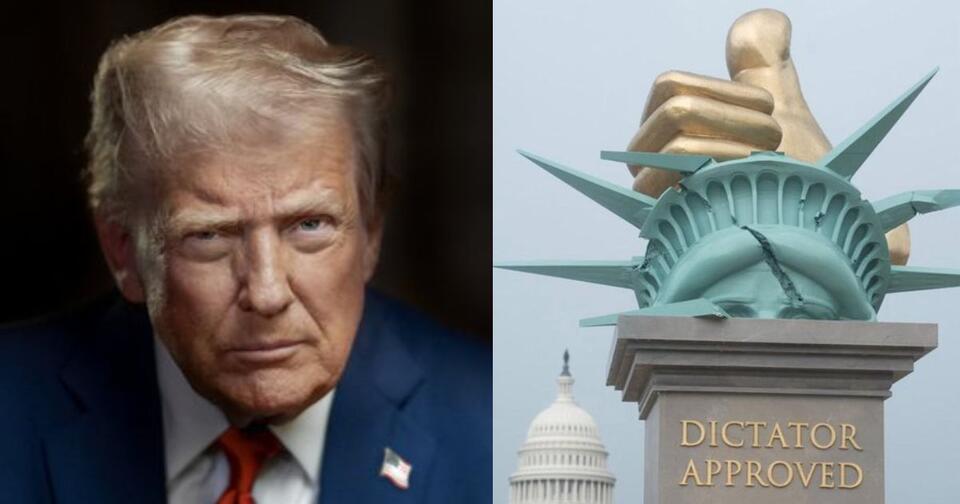 White House Rages Over ‘Dictator Trump’ Statue Mocking Birthday Parade ...