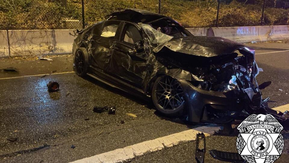 Driver in custody after high-speed crash on I-90 in Seattle - NewsBreak