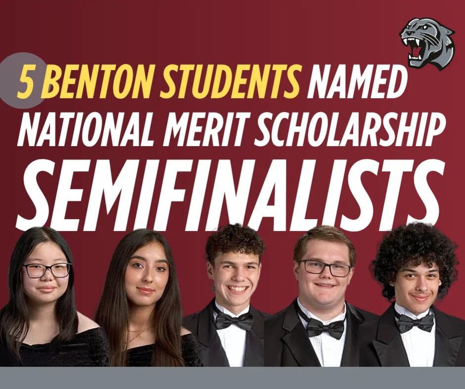 Five Benton students named National Merit Scholarship Semifinalists
