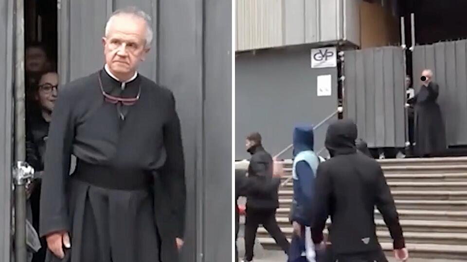 Priest, 65, Speaks Out After Going Viral for Flipping Off Italian ...