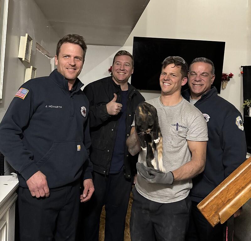 Ventnor firefighters help let the cat out of the wall - NewsBreak