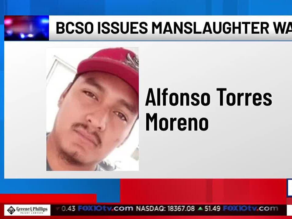 BCSO identifies suspect wanted on manslaughter charge