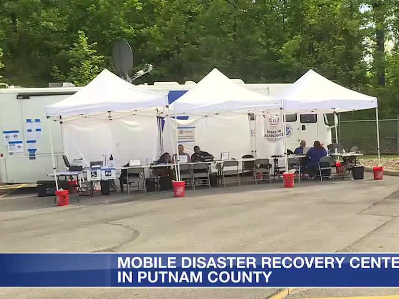 Mobile disaster recovery center set up in Putnam County