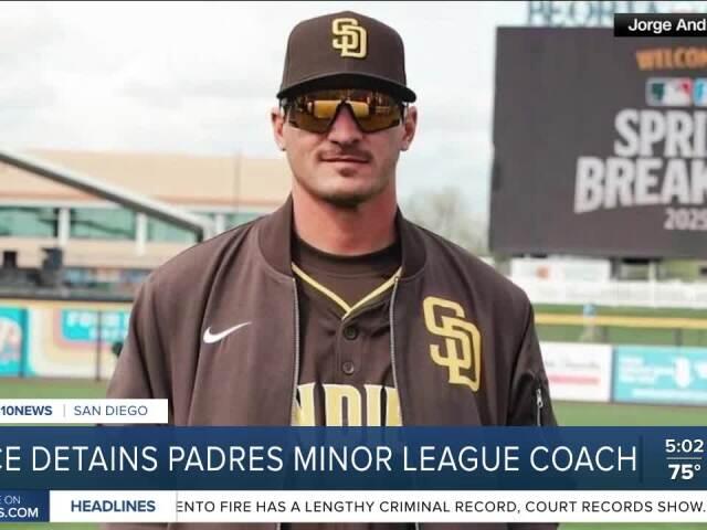Padres minor league coach detained at El Paso airport