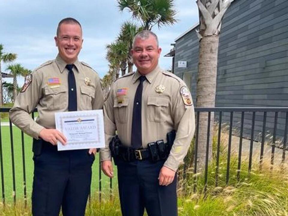 Henry County deputies recognize a sergeant for receiving an award