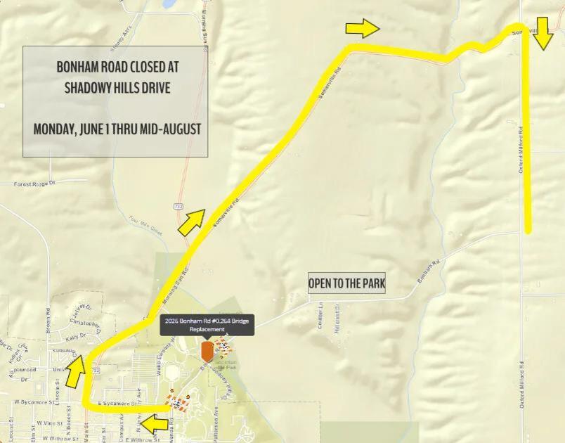 🚧 Bonham Road closing June 1 for bridge replacement - NewsBreak
