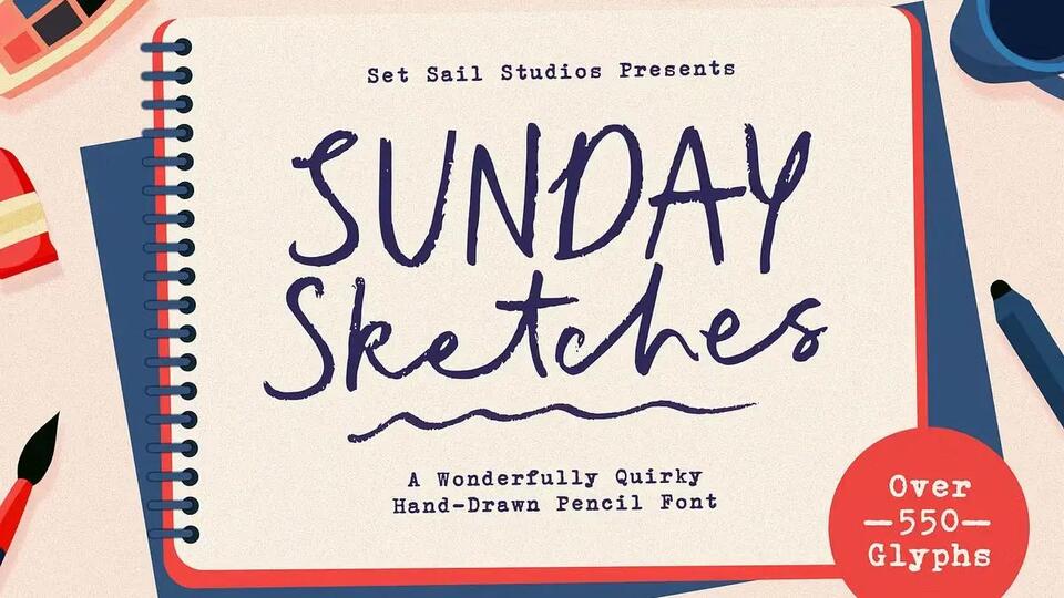 Sunday Sketches Font by Sam Parrett of Set Sail Studios - NewsBreak
