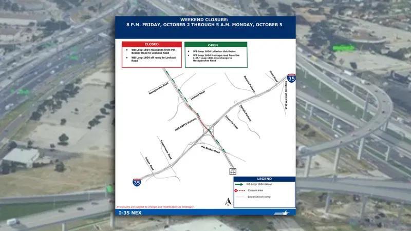 WEEKEND ROAD CLOSURES: Westbound Loop 1604 closure set for weekend ...
