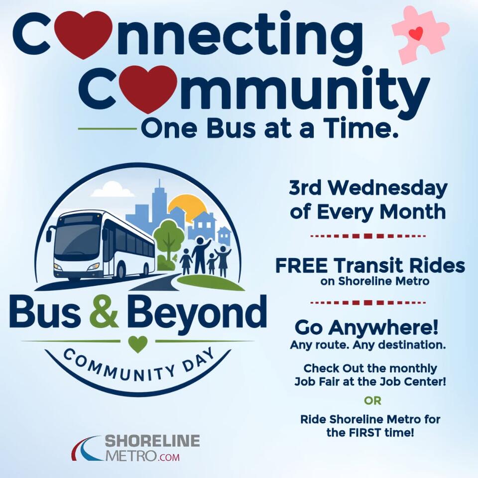 Skip the Fare on Shoreline Metro’s Bus & Beyond Community Day - NewsBreak