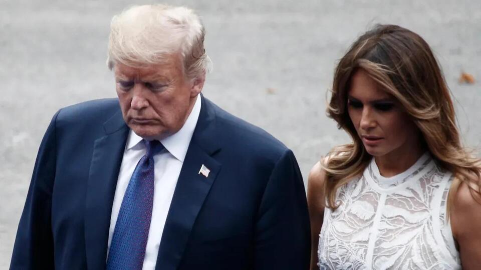 Melania Trump faces an awkward moment as the camera pans to a sparse crowd