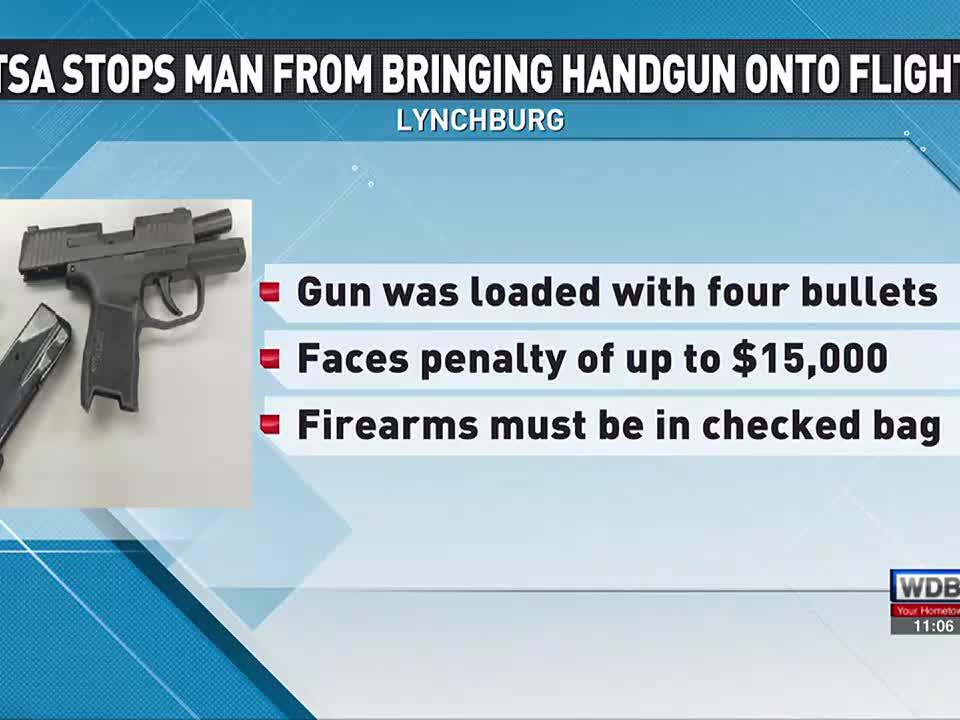 TSA Stops Man From Bringing Handgun Onto Flight in Lynchburg