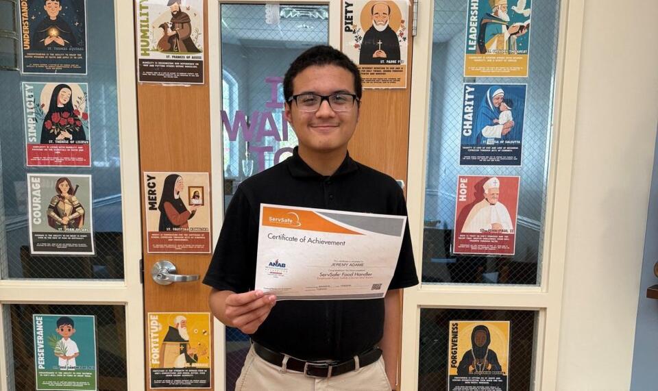 JPII Student Earns ServSafe Food Handler Certification, Paving the Way ...