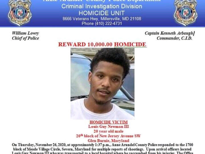 Anne Arundel County Police Offers Reward In Shooting Death Of Severn Man News Break