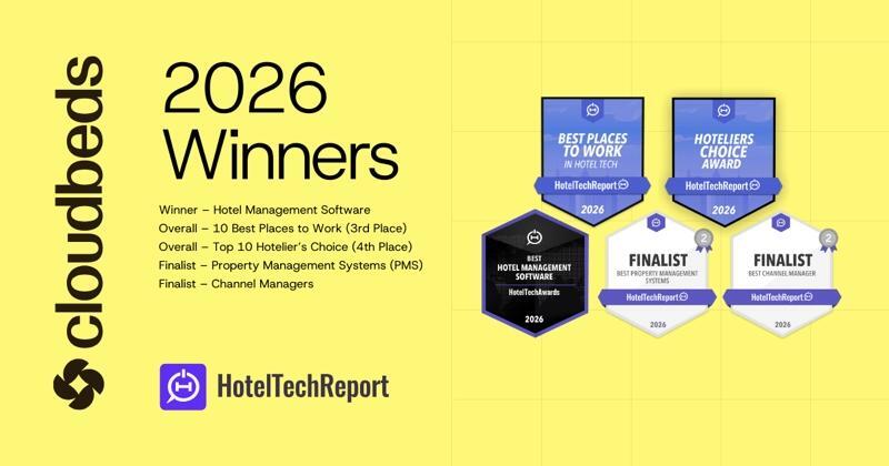 Cloudbeds Earns Multiple Honors at the 2026 HotelTechAwards ...