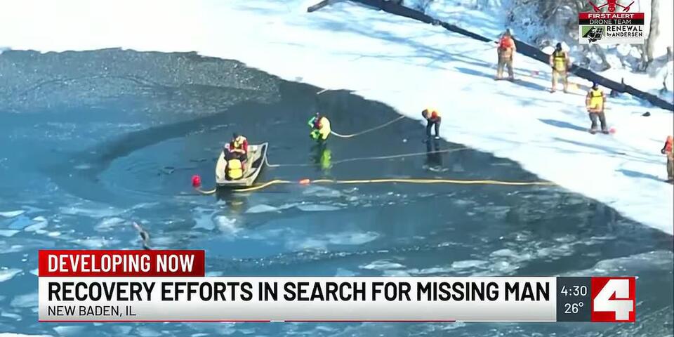 Crews recover body of man who fell into icy pond near New Baden while ...