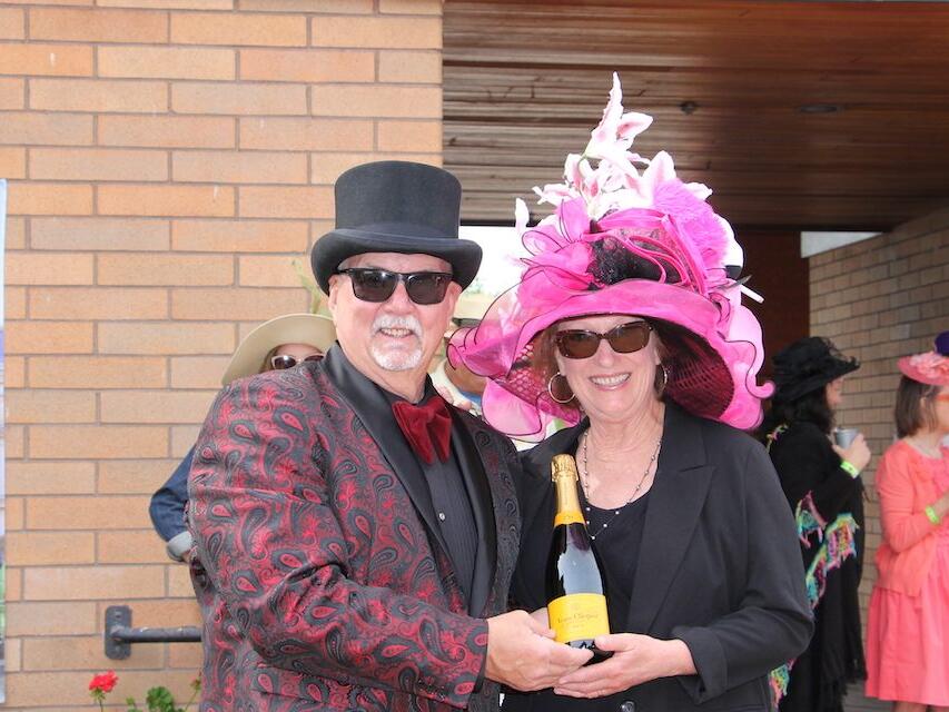 Derby Day Wine Fest brings out an eclectic hat parade at Windfall Farms