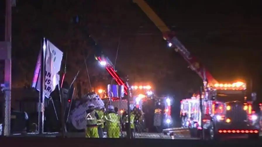 Route 1 South back open after oil tanker lands flips on its roof ...