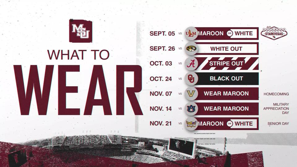 Mississippi State announces 2026 football season theme days and ticket ...