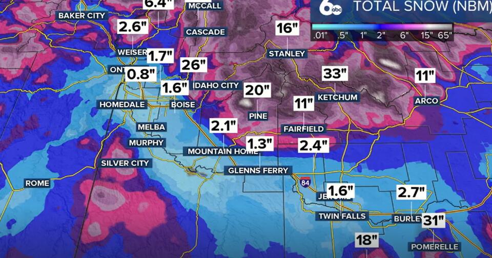 Winter storm arrives in Idaho tonight with significant snowfall ...