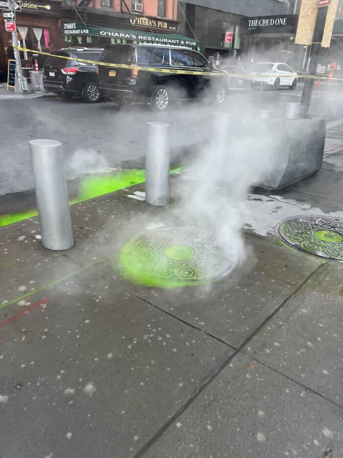Green Slime Seen Oozing Onto New York City Streets Leaves Residents Baffled