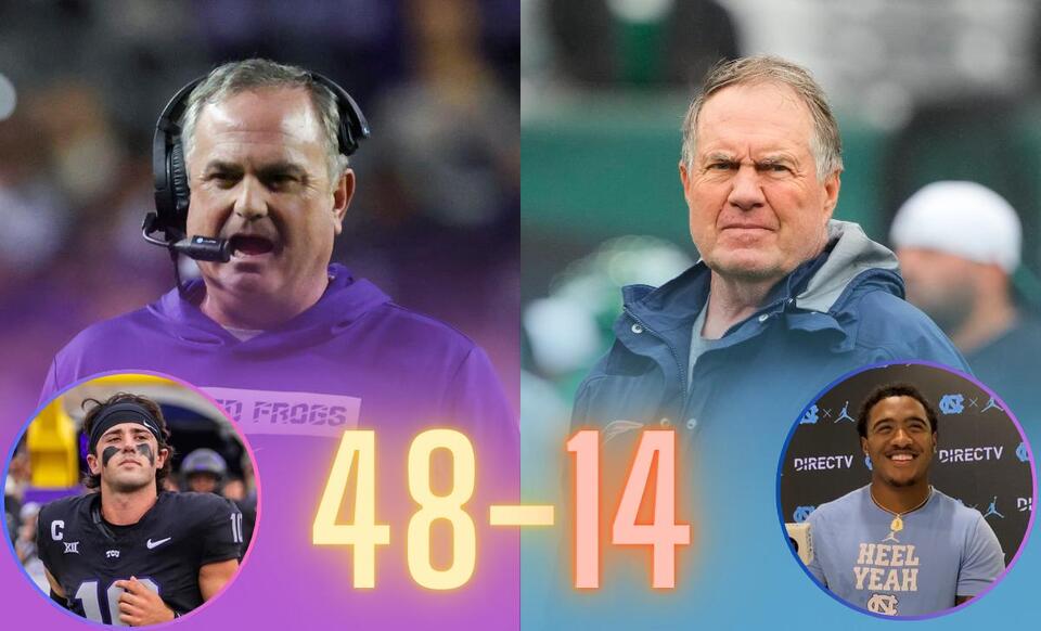 Top 10 Bill Belichick Jokes As UNC HC Breaks Unwanted Personal Record In 48-14 Loss vs TCU