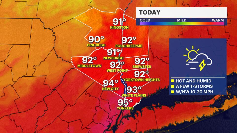 STORM WATCH: Scattered strong thunderstorms and extreme heat today ...
