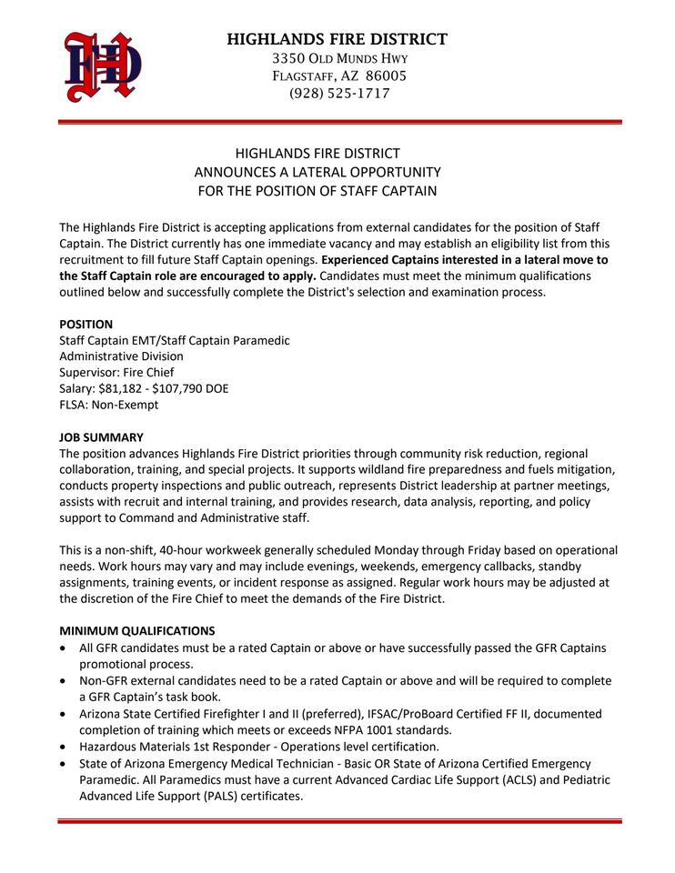 📢 Fire service jobs in the Greater Flagstaff area (2026 deadlines ...