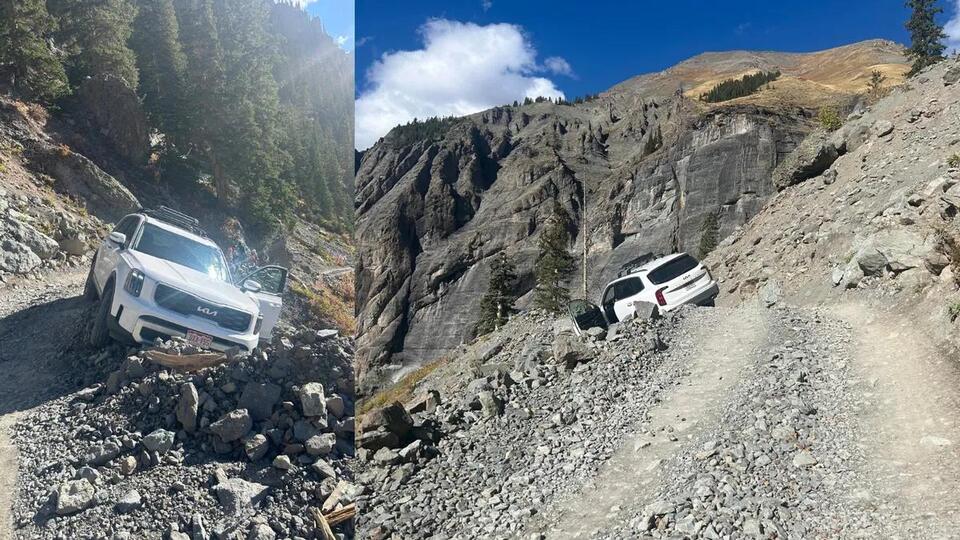 Black Bear Pass closed indefinitely after SUV gets stuck on cliffside ...