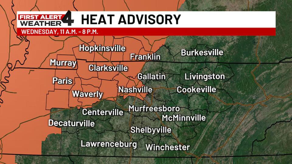 More very hot weather expected in Middle Tennessee before badly needed rain arrives