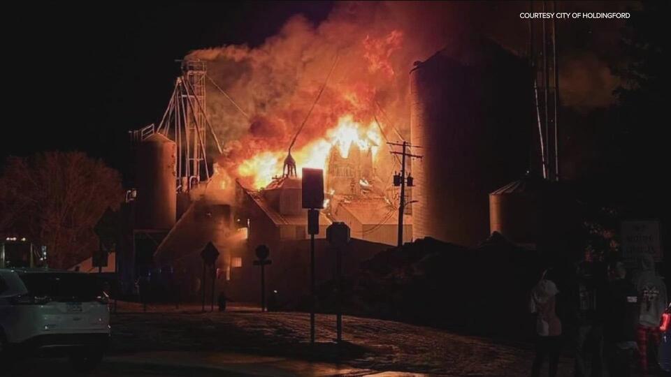 Holdingford Feed Mill reported a total loss after fire - NewsBreak