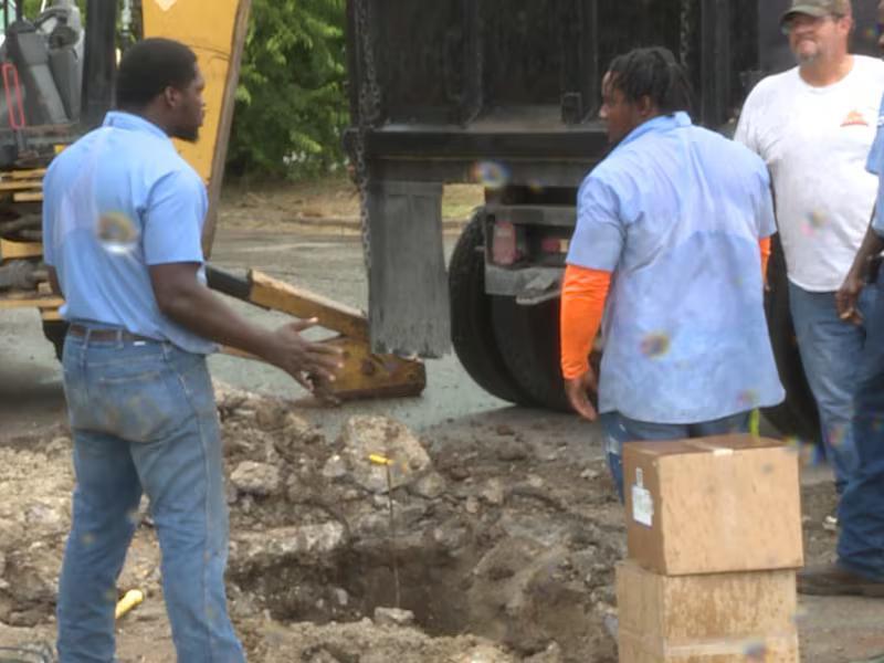 Marlin work crews find several underground water leaks, causing severe