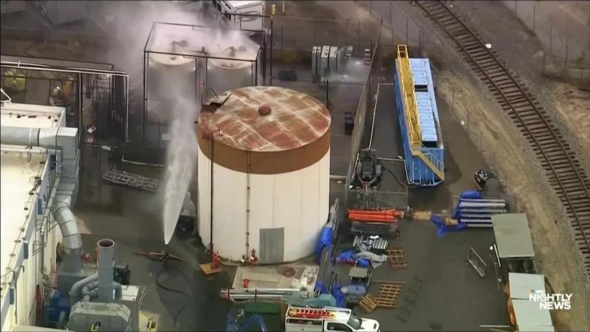 Chemical tank ‘on the edge' of exploding in California as crews try to avert disaster