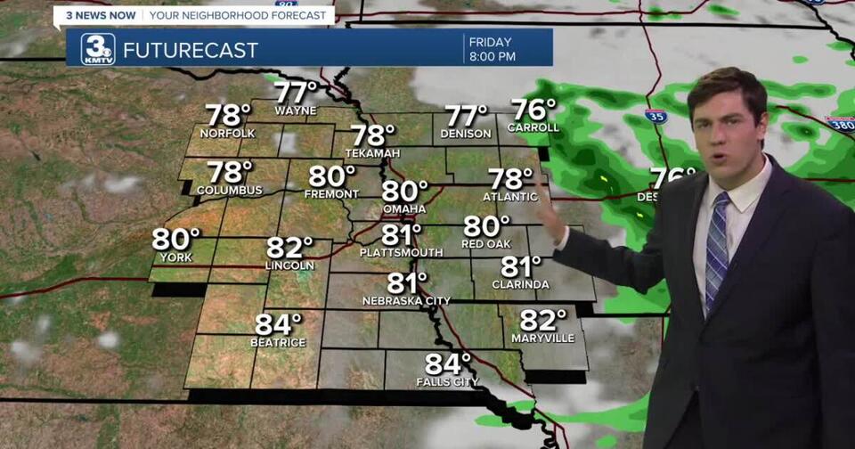 Rain continues to move east through the afternoon