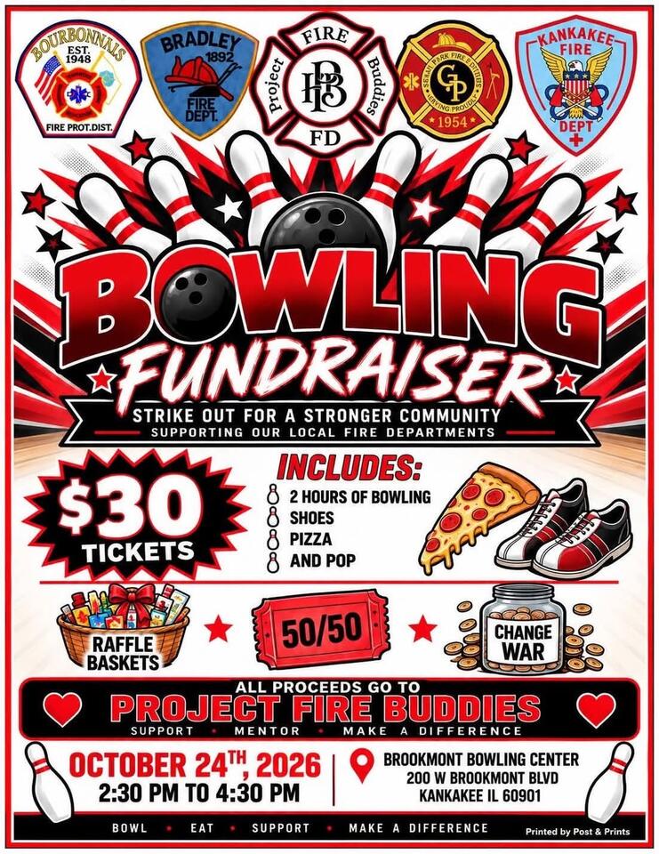 Bowling fundraiser to support Project Fire Buddies - NewsBreak