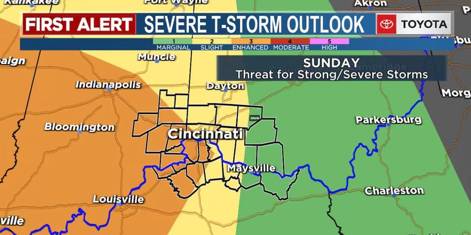 First Alert Weather Day: Strong to severe storms Sunday into Monday ...