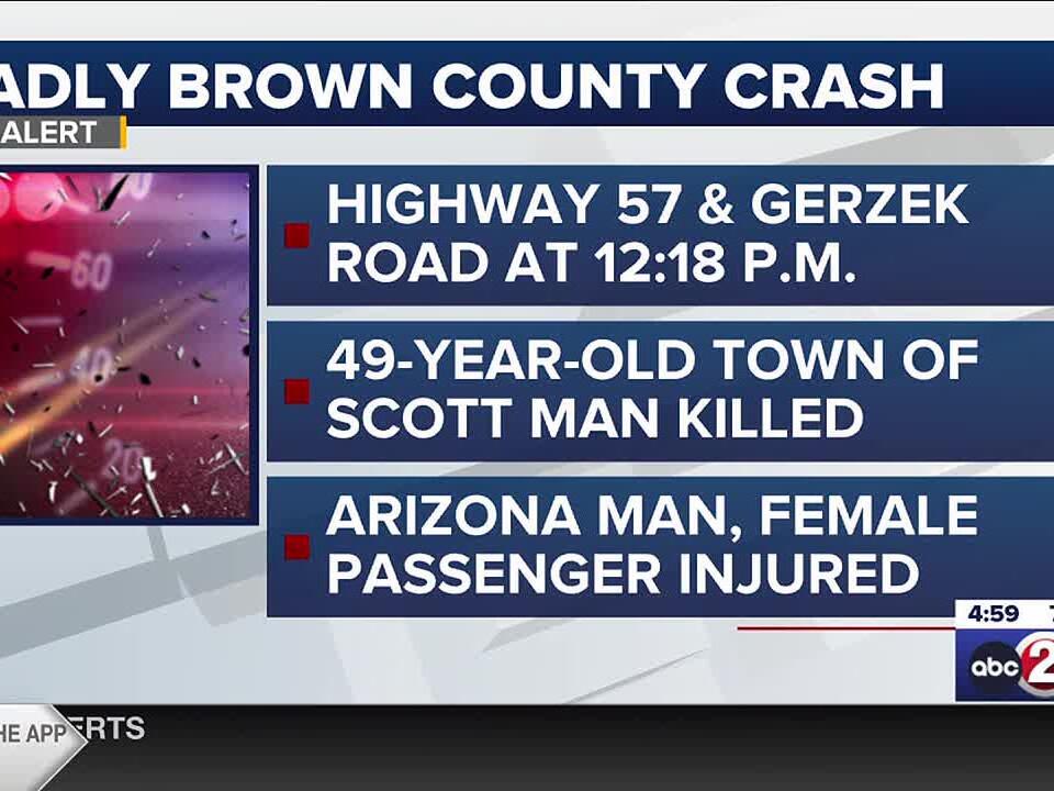 Fatal crash in Brown County leaves one dead