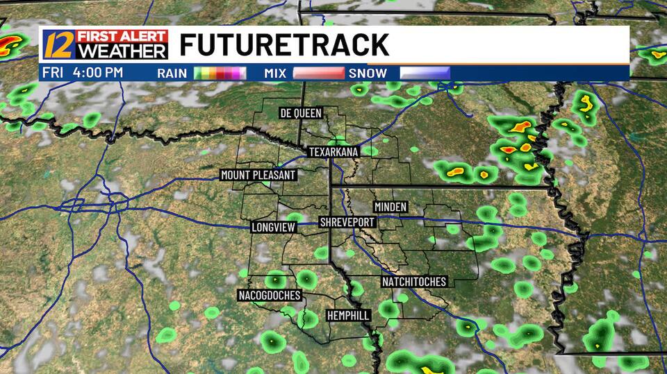 Heat, humidity and spotty storms each day