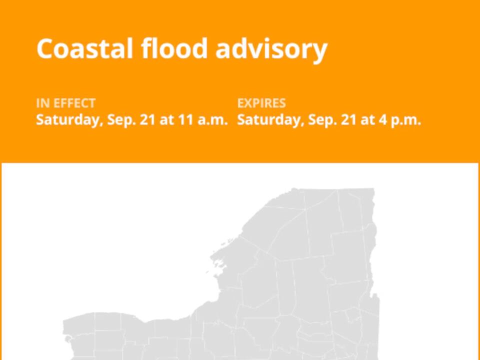 NY weather update: Coastal flood advisory issued for part of New York ...