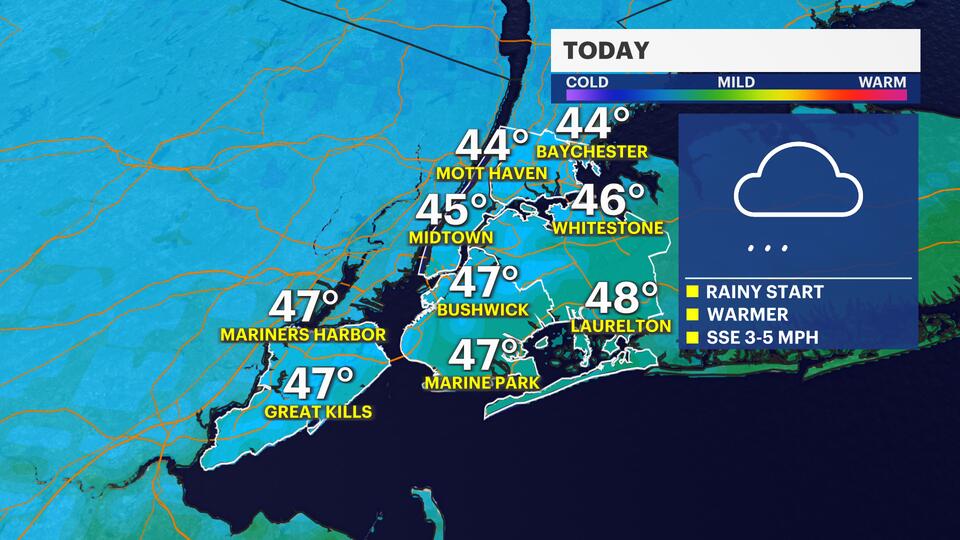 STORM WATCH: Morning showers, clouds and warmer temps in Brooklyn