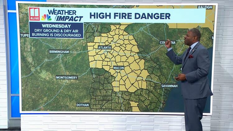 High fire danger continues around Georgia on Thursday - NewsBreak
