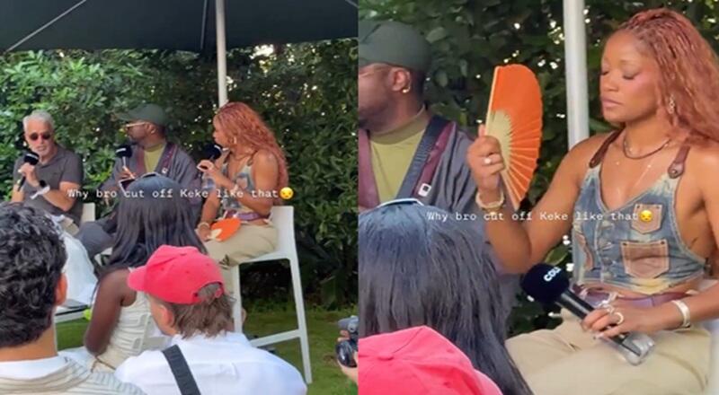 Keke Palmer shows visible frustration, as Jon Stewart cuts her off mid ...