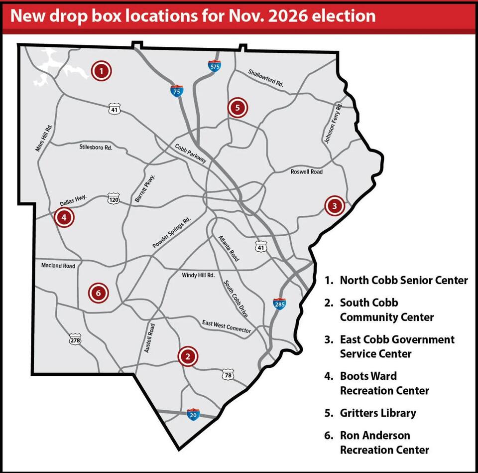 Cobb elections board revises drop box map after GOP lawmakers ...