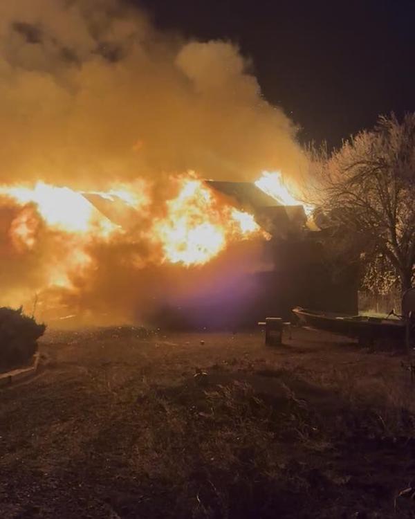 Benton County home declared total loss after fire outside service area ...