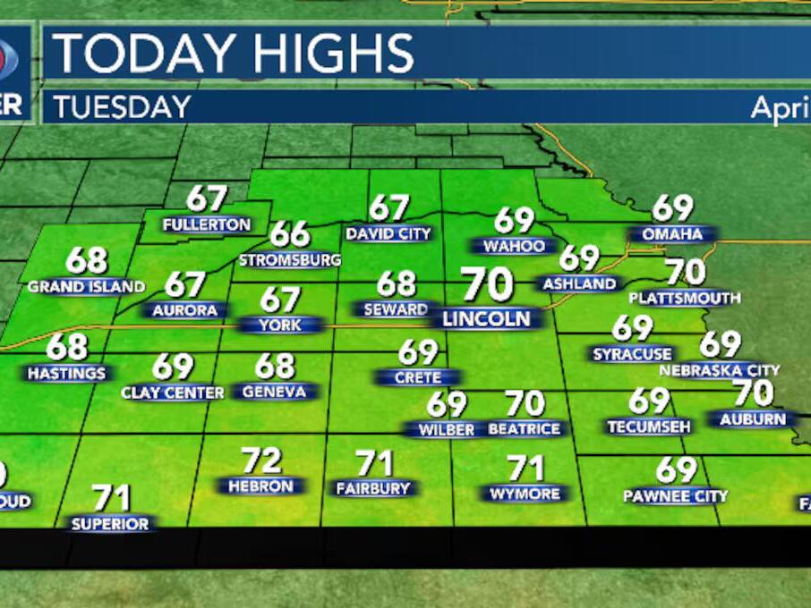 Cold front brings cooler temperatures Tuesday