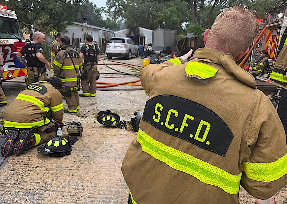 Sarasota County firefighter who experienced medical emergency at scene of Pinecraft fire discharged from hospital on Aug. 6